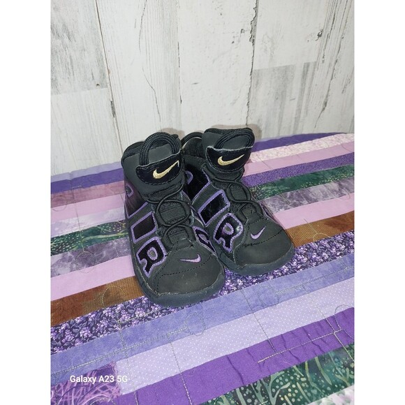 Youth Boys Size 7C Nike Air More Uptempo 96  Action Grape DX5956 001 - Picture 7 of 9